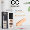 Global Fashion CC foundation close up matte lightweight finish كريم اساس سي سي لقطة مقربة