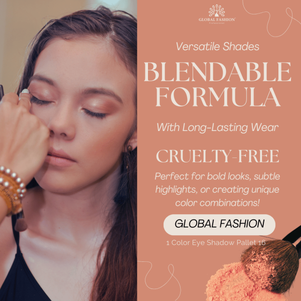 Global Fashion single eyeshadow preview matte shimmer finish ظلال عيون