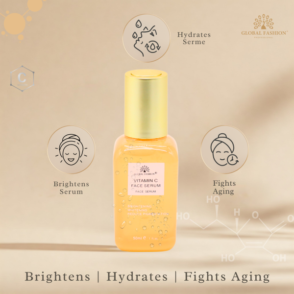 Vitamin C Face Serum 50ml – Brightening Face Serum Bottle 50ml - Anti Aging Hydrating Skincare Serum UAE GCC | سيروم للوجه