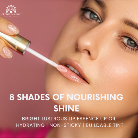 Global Fashion lip oil gloss close up glossy hydrated lips جلوس لامع لقطة مقربة