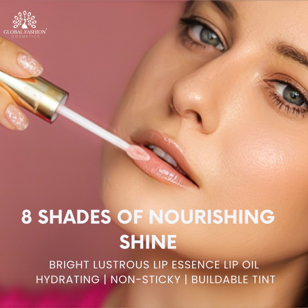 Global Fashion lip oil gloss high shine hydrating tinted finish ليب اويل لامع