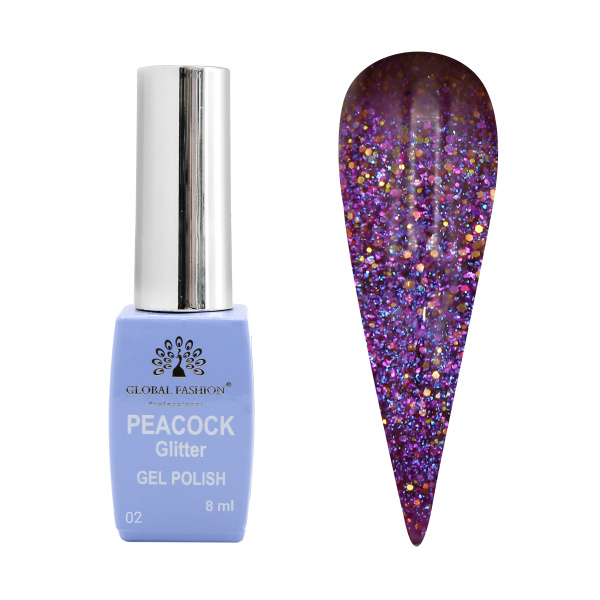 Gel polish Peacock 8 ml, 02