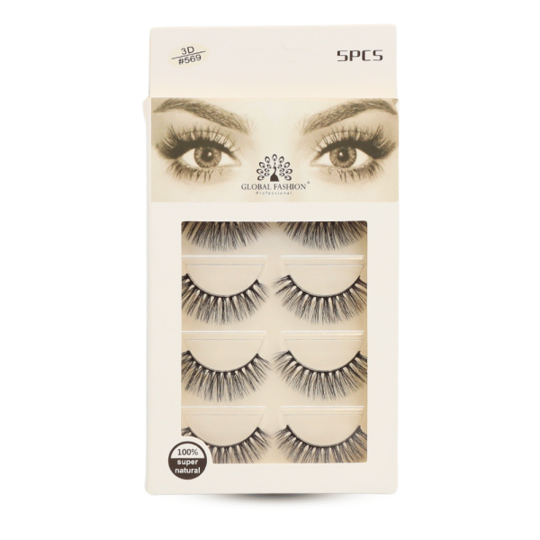 3D wispy false eyelashes reusable natural look fluffy lashes رموش صناعية طبيعية