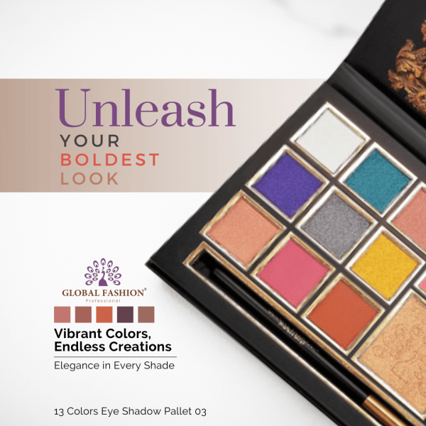 Global Fashion eyeshadow palette preview matte shimmer finish باليت ظلال عيون
