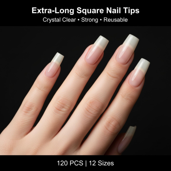 Full Cover Gel Tips 120pcs – Clear Nail Extensions | Square Nail Extension Tips Gel Forms Kit | اطراف اظافر
Full Cover Gel Tips 120pcs – Clear Nail Extensions | Square Dual Nail Forms Reusable Extensions | اظافر صناعية