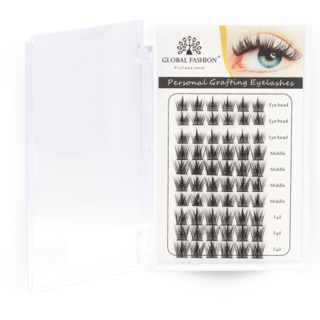 Premade lash fans close up fluffy volume eyelash extensions رموش اكستنشن لقطة مقربة