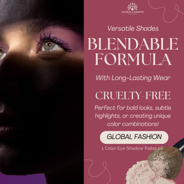 Global Fashion single eyeshadow preview matte shimmer finish ظلال عيون