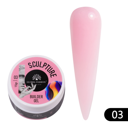 Sculptural gel "SCULPTURE BUILDER GEL" 15 g, PINK №03