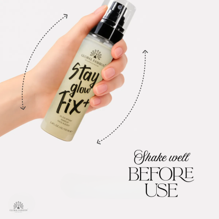 Shimmer mist glow spray close up light veil radiance بخاخ جلو ولمعان لقطة مقربة