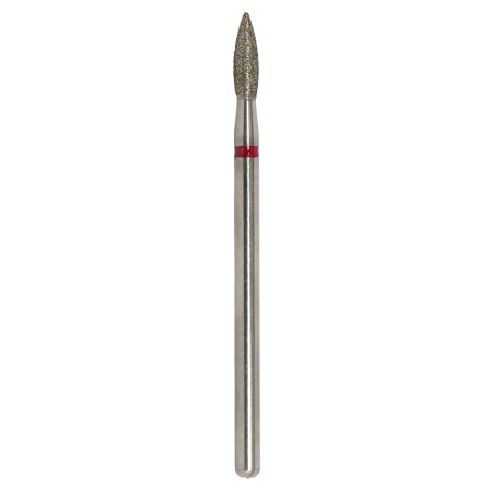Diamond Cuticle Bit, Flame, Red Notch 243025R