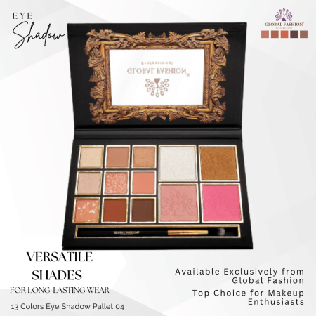 Global Fashion eyeshadow palette close up high pigment texture ظلال عيون لقطة مقربة
