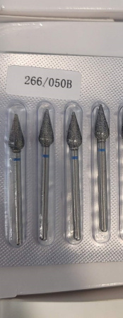 Diamond cuticle bit, large drop, blue notch, 266/050 B