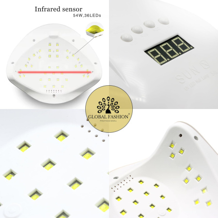 SUN X Professional UV LED Nail Lamp 54W – Fast Curing Gel Nail Dryer
