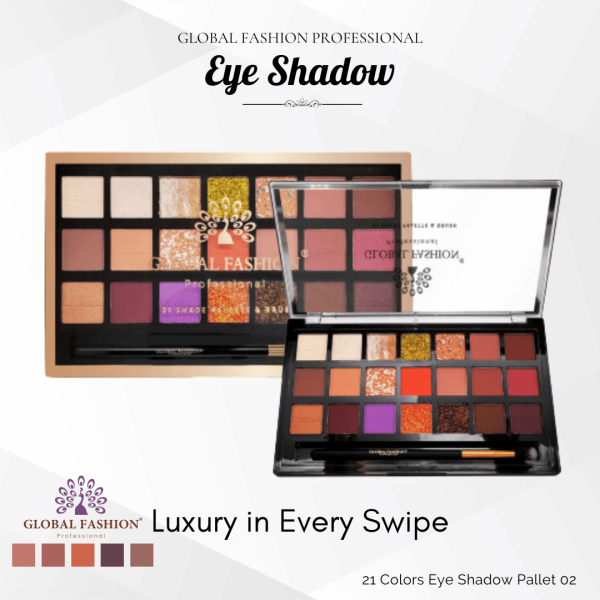 Global Fashion eyeshadow palette preview matte shimmer finish باليت ظلال عيون
