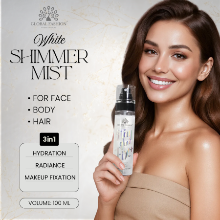 Shimmer mist glow spray close up light veil radiance بخاخ جلو ولمعان لقطة مقربة