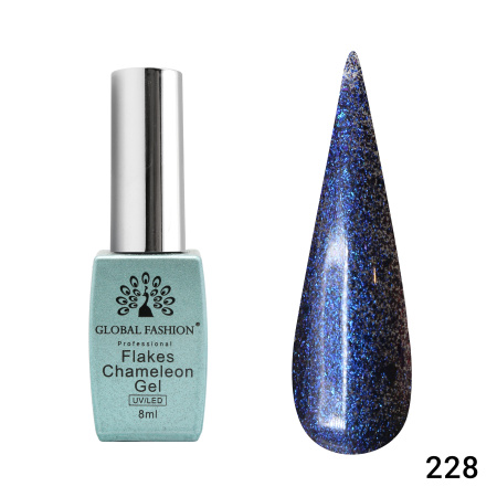 Gel polish Flakes Chameleon 8 ml, 228