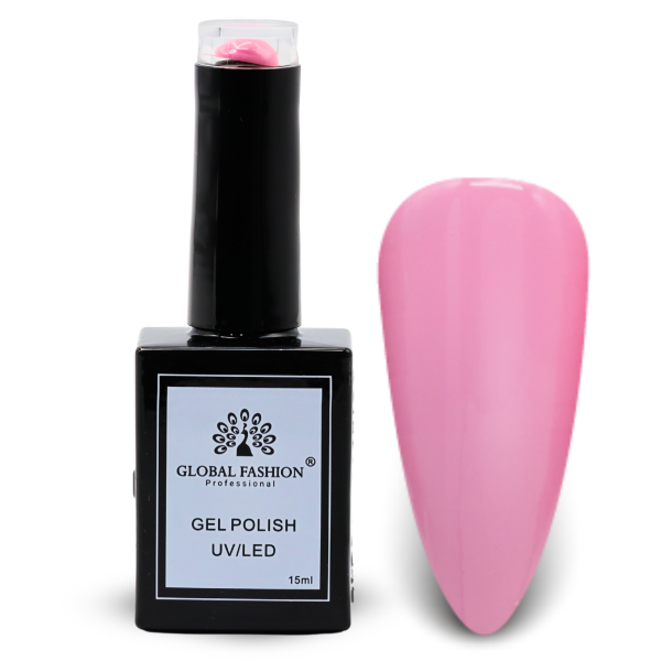 Blush Garden Nail Polish 15ml UV LED | 54-Begonia Pink 1p Pink Gel Nail Polish Bottle 15ml - UV LED Soak Off Nail Color UAE GCC | طلاء أظافر جل وردي