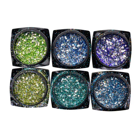 Nail decor, set mix 2, 6 pcs