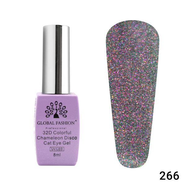 Gel polish cat eye 32D Chameleon Disco 8 ml - 266