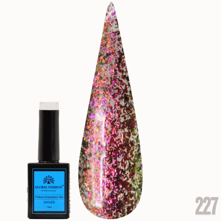 Gel Polish Flakes Chameleon 15 ml, 227