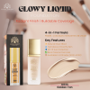 Global Fashion foundation close up radiant glow lightweight finish كريم اساس لقطة مقربة بلمعة طبيعية