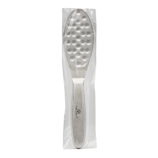 Global Fashion Laser Cut Metal Foot File – Stainless Steel Double-Sided Callus Remover
