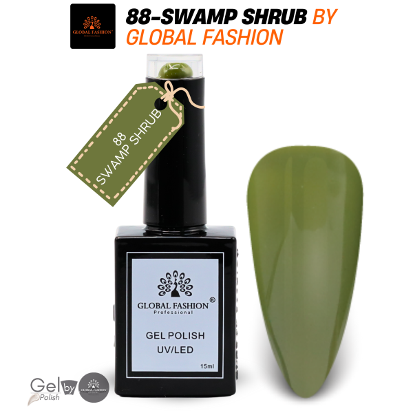 Pastel Petals Nail Polish 15ml UV LED | 88-Swamp Shrub 1p Pastel Gel Nail Polish Bottle 15ml - UV LED Soak Off Nail Color UAE GCC | طلاء أظافر جل باستيل