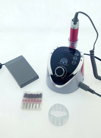 Manicure and pedicure machine GF-616, 50000 rpm, 80 W, red
