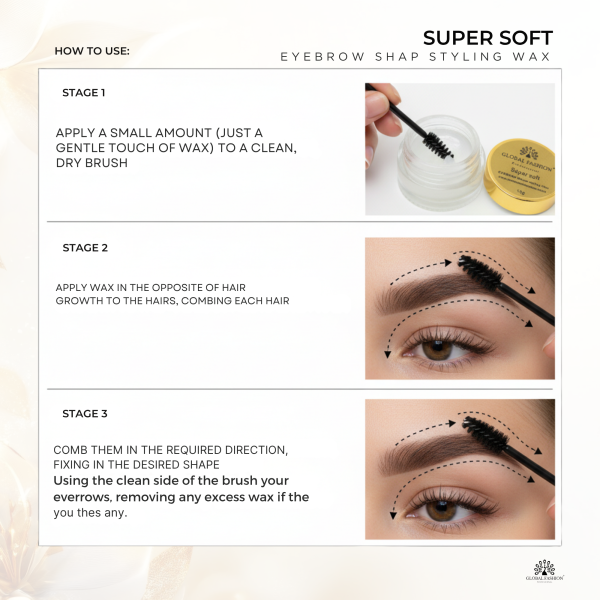 Eyebrow shaping wax waterproof brow lamination strong hold واكس تثبيت الحواجب
