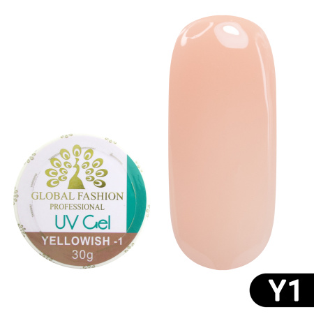 Nail extension gel, camouflage-1, Global Fashion Yellowish-1, 30 g