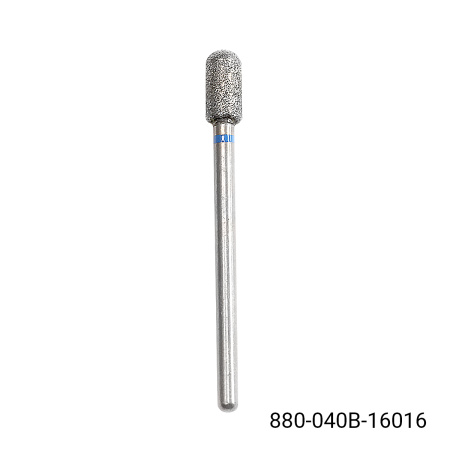 Diamond cuticle bit, rounded cylinder, blue notch 880/040B