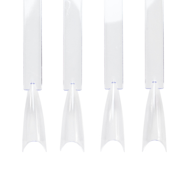 Paint Palette on a Ring, Arched Stiletto Shape, Transparent, 50 pcs