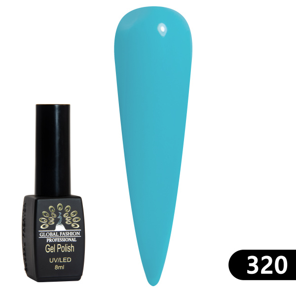 Gel polish BLACK ELITE 320, Global Fashion 8 ml