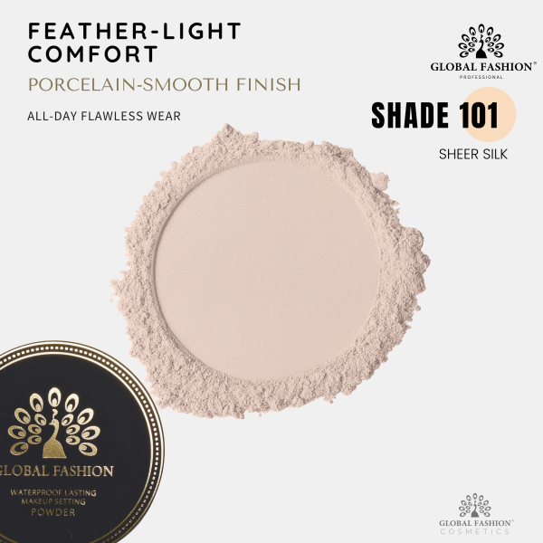 Global Fashion setting powder preview matte waterproof finish بودرة تثبيت مطفية
