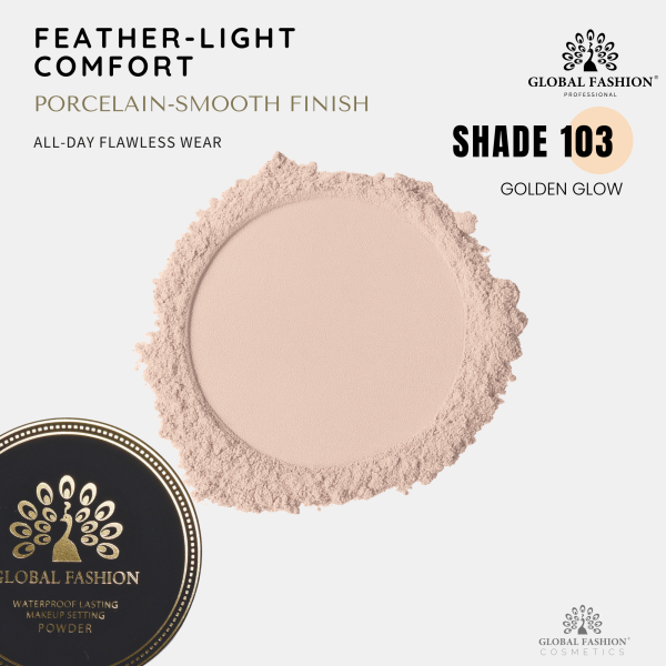 Global Fashion setting powder preview matte waterproof finish بودرة تثبيت مطفية
