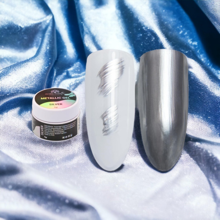 Metallic Gel Nail Polish 5gr Mirror Effect Gel Nail Polish Close Up - Metallic Mirror Nail Art Color | طلاء أظافر صورة مقربة