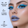 Colored gel eyeliner close up ultra fine tip no tug glide ايلاينر ملون لقطة مقربة
