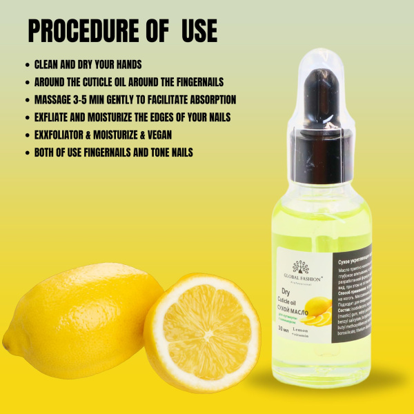 Global Fashion Professional Cuticle Oil – Natural Nail & Skin Care Blend