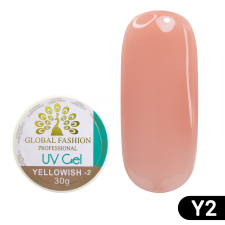 Nail extension gel, camouflage-2, Global Fashion Yellowish-2, 30 g