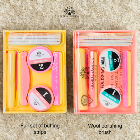 Japanese Manicure Kit Nail Care Buffing Set Nail Buffing Kit Close Up - Japanese Manicure Nail Treatment | أدوات الأظافر صورة مقربة