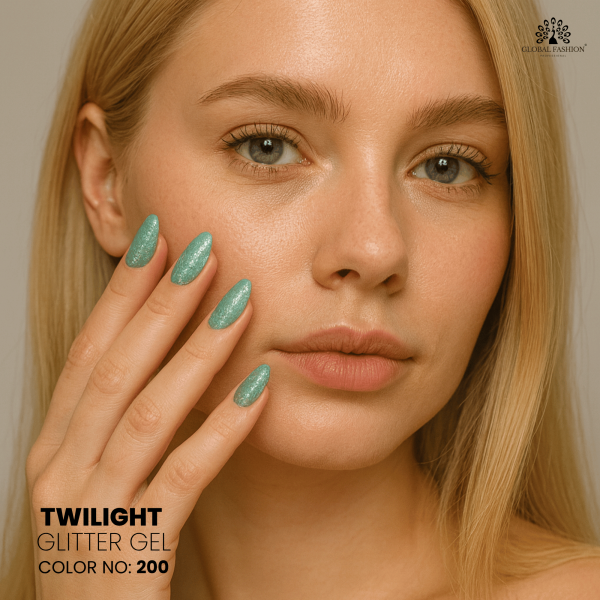 Twilight Glitter Gel Polish – 15 ml Shade 200 – Reflective Holographic Finish
