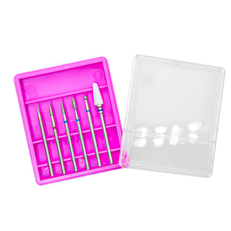 Set of attachments for hardware manicure 17, 6 pcs.
