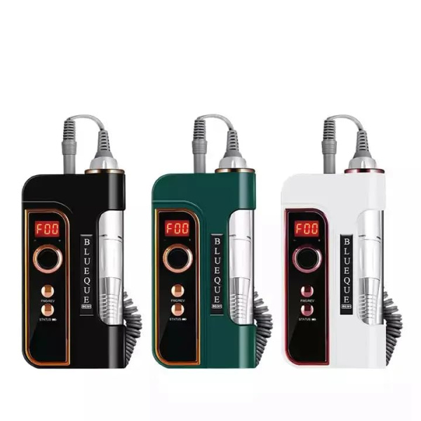 BQ301 Cordless Nail Drill 35000 RPM LCD | Black Portable Cordless Nail Drill 35000 RPM Electric File UAE GCC | جهاز أظافر