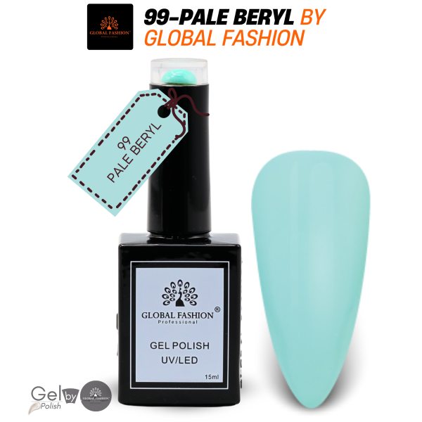 Garden Greens Nail Polish 15ml UV LED | 99-Pale Beryl 1p Mint Blue Gel Nail Polish Bottle 15ml - UV LED Soak Off Nail Color UAE GCC | طلاء أظافر جل