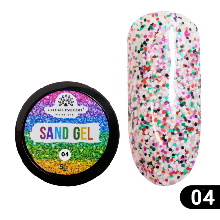 Gel paint \"Sand gel\" Global Fashion 5 gr, 04