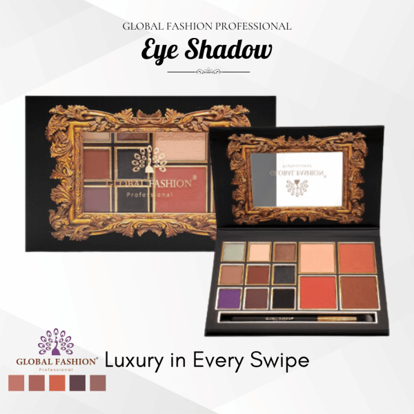 Global Fashion eyeshadow palette preview matte shimmer finish باليت ظلال عيون
