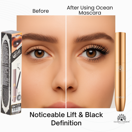 Ocean Dense mascara close up brush texture dramatic lashes ماسكارا لقطة مقربة