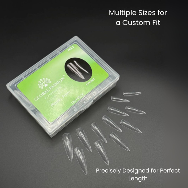 Dual Nail Forms 120pcs – Clear Extension Forms | Almond  Nail Extension Tips Gel Forms Kit | اطراف اظافر
Dual Nail Forms 120pcs – Clear Extension Forms | Almond  Dual Nail Forms Reusable Extensions | اظافر صناعية