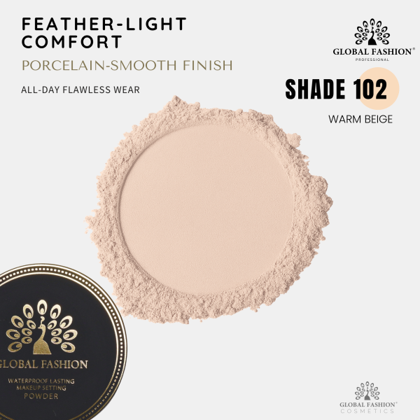 Global Fashion setting powder preview matte waterproof finish بودرة تثبيت مطفية

