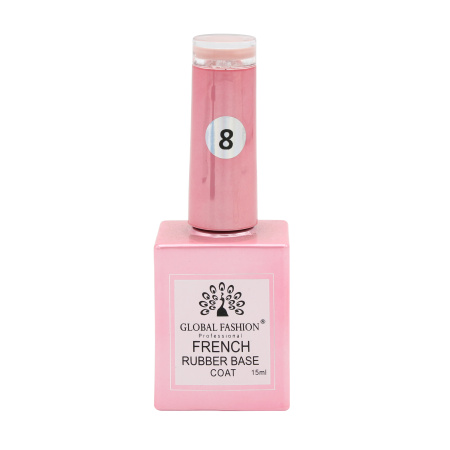 French Rubber Base Coat 15ml – Global Fashion | Professional Nail Gel Base
فرنش روبر بيس كوت 15 مل – جلوبال فاشن | بيس جل بوليش احترافي للأظافر
